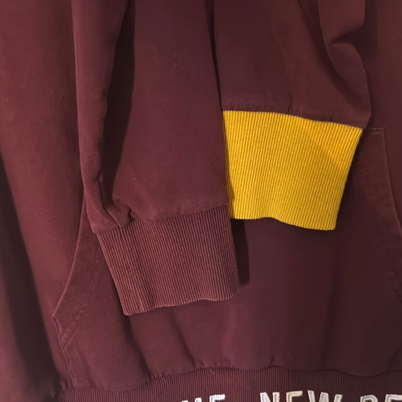 Red Crewneck Sweater with Ribbed Collar - Picture 11 of 16